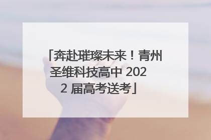 奔赴璀璨未来！青州圣维科技高中 2022 届高考送考