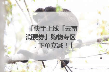 快手上线「云南消费券」购物专区，下单立减！