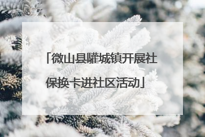 微山县驩城镇开展社保换卡进社区活动