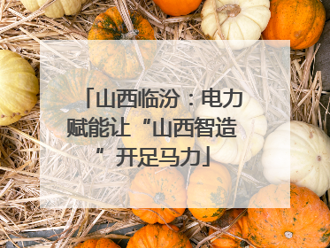 山西临汾：电力赋能让“山西智造”开足马力