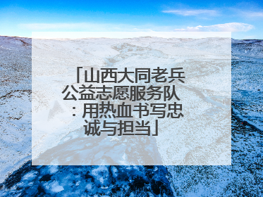 山西大同老兵公益志愿服务队：用热血书写忠诚与担当