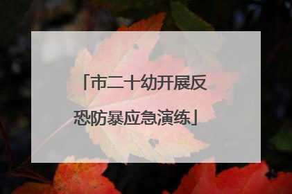 市二十幼开展反恐防暴应急演练