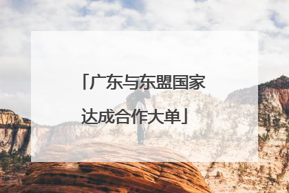 广东与东盟国家达成合作大单