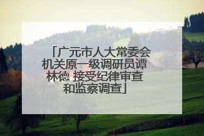 广元市人大常委会机关原一级调研员谭林德 接受纪律审查和监察调查