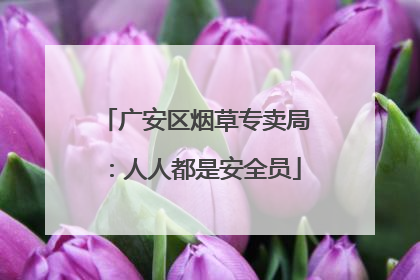 广安区烟草专卖局：人人都是安全员