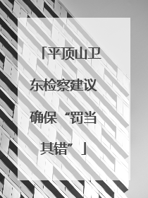 平顶山卫东检察建议确保“罚当其错”