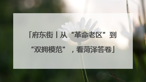 府东街丨从“革命老区”到“双拥模范”，看菏泽答卷