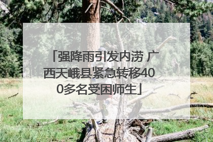 强降雨引发内涝 广西天峨县紧急转移400多名受困师生