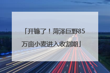 开镰了！菏泽巨野85万亩小麦进入收割期