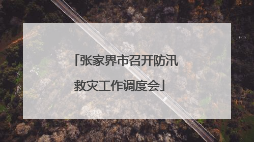 张家界市召开防汛救灾工作调度会