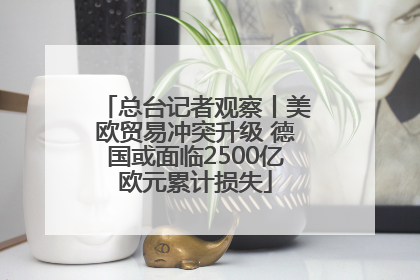 总台记者观察丨美欧贸易冲突升级 德国或面临2500亿欧元累计损失