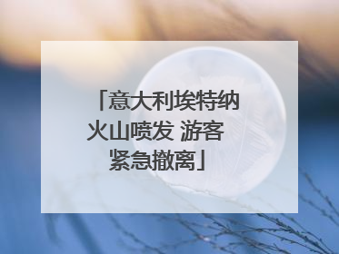 意大利埃特纳火山喷发 游客紧急撤离