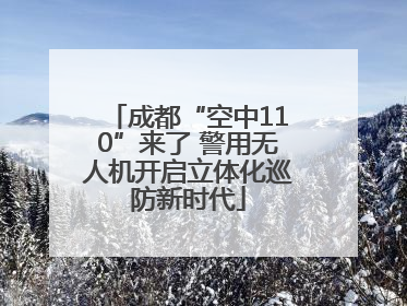 成都“空中110”来了 警用无人机开启立体化巡防新时代