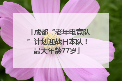 成都“老年电竞队”计划迎战日本队！最大年龄77岁