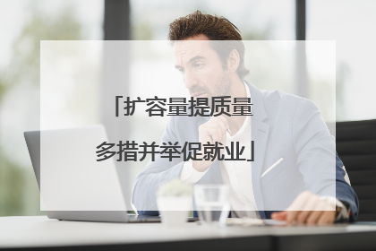 扩容量提质量 多措并举促就业