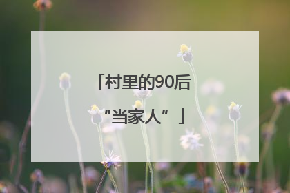 村里的90后“当家人”