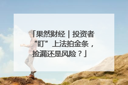 果然财经｜投资者“盯”上法拍金条，捡漏还是风险？