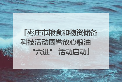 枣庄市粮食和物资储备科技活动周暨放心粮油 “六进” 活动启动