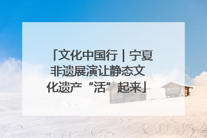 文化中国行｜宁夏 非遗展演让静态文化遗产“活”起来