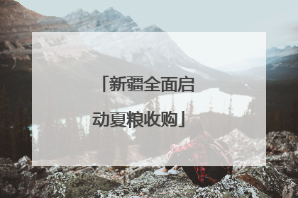 新疆全面启动夏粮收购