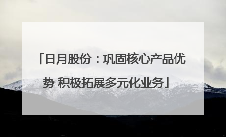 日月股份：巩固核心产品优势 积极拓展多元化业务