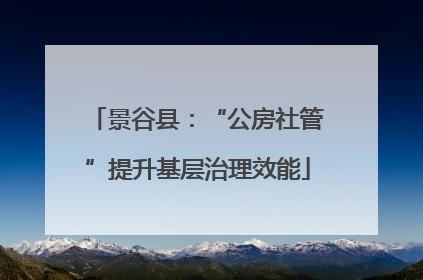 景谷县：“公房社管”提升基层治理效能