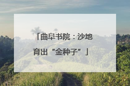 曲阜书院：沙地育出“金种子”