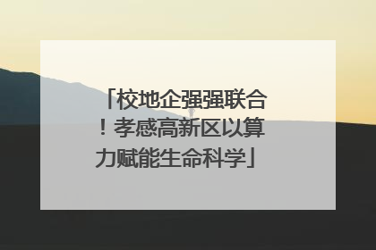 校地企强强联合！孝感高新区以算力赋能生命科学