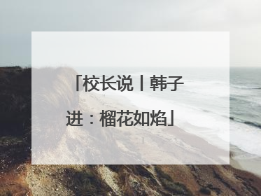 校长说丨韩子进：榴花如焰