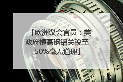 欧洲议会官员：美政府提高钢铝关税至50%毫无道理