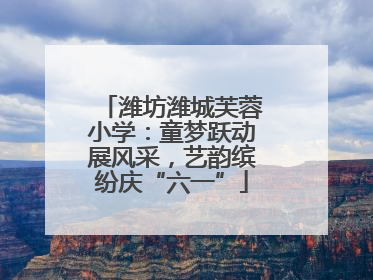 潍坊潍城芙蓉小学：童梦跃动展风采，艺韵缤纷庆“六一”