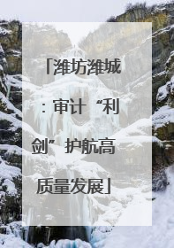 潍坊潍城：审计“利剑”护航高质量发展