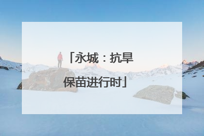 永城：抗旱保苗进行时