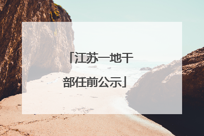 江苏一地干部任前公示