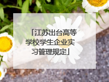 江苏出台高等学校学生企业实习管理规定