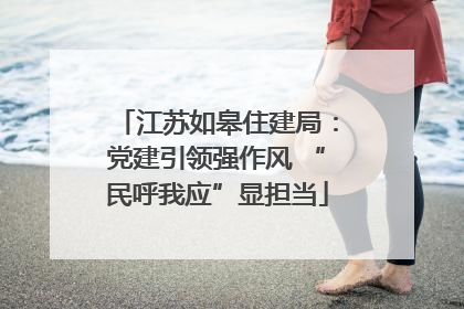 江苏如皋住建局：党建引领强作风 “民呼我应”显担当