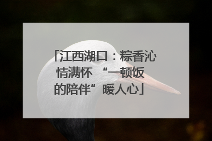 江西湖口：粽香沁 情满怀 “一顿饭的陪伴”暖人心