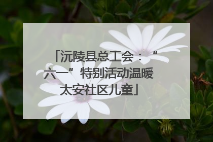 沅陵县总工会：“六一”特别活动温暖太安社区儿童