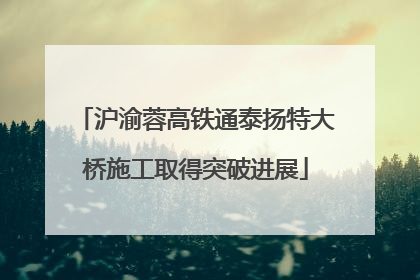 沪渝蓉高铁通泰扬特大桥施工取得突破进展
