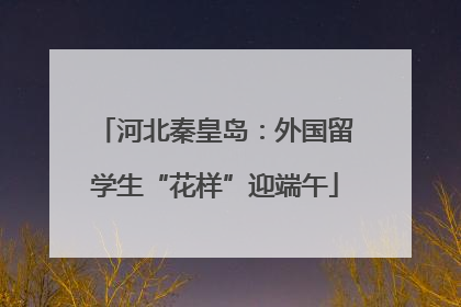 河北秦皇岛：外国留学生“花样”迎端午