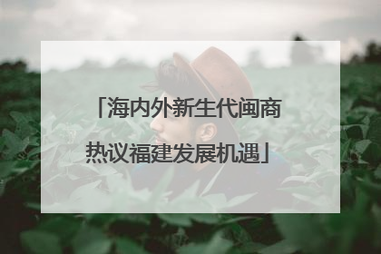 海内外新生代闽商热议福建发展机遇