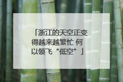 浙江的天空正变得越来越繁忙 何以领飞“低空”