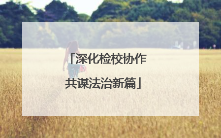 深化检校协作 共谋法治新篇