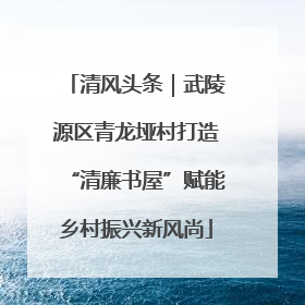 清风头条｜武陵源区青龙垭村打造“清廉书屋”赋能乡村振兴新风尚