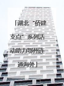 湖北“侨建支点”系列活动助力鄂州连通海外