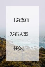 菏泽市发布人事任免