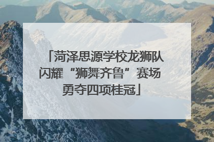 菏泽思源学校龙狮队闪耀“狮舞齐鲁”赛场 勇夺四项桂冠