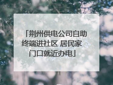 荆州供电公司自助终端进社区 居民家门口就近办电