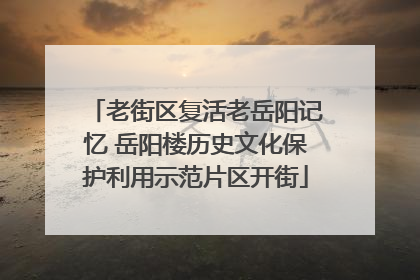 老街区复活老岳阳记忆 岳阳楼历史文化保护利用示范片区开街
