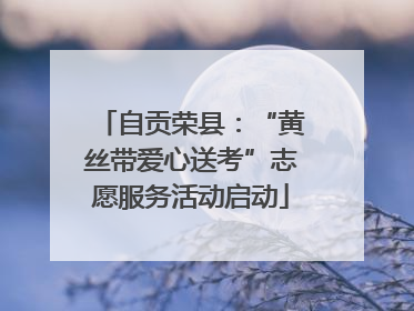 自贡荣县：“黄丝带爱心送考”志愿服务活动启动